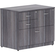 Lorell Essentials Series Box/Box/File Lateral File - 29.5" Height x 35.5" Width x 22" Depth Lateral File, x 1" Thickness Top - Total Drawer(s): 4 - Finish: Weathered Charcoal Laminate - 1 Each