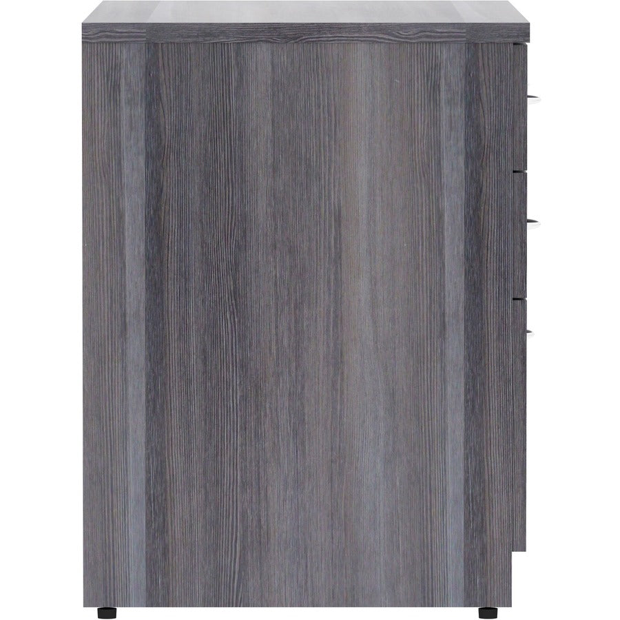 Lorell Essentials Series Box/Box/File Lateral File - 29.5" Height x 35.5" Width x 22" Depth Lateral File, x 1" Thickness Top - Total Drawer(s): 4 - Finish: Weathered Charcoal Laminate - 1 Each