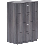 Lorell Essentials Series 4-Drawer Lateral File - 54.8" Height x 35.5" Width x 22" Depth Lateral File, x 1" Thickness Top - Total Drawer(s): 4 - Finish: Weathered Charcoal Laminate - 1 Each