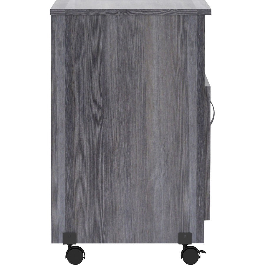 Lorell Mobile Machine Stand with Shelf - 30.50" Height x 28" Width x 19.75" Depth - Countertop - Weathered Charcoal
