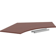 Lorell Relevance Series Curve Worksurface for 120 Workstations - Mahogany Rectangle Top - Contemporary Style - 47.25" Table Top Length x 34.13" Table Top Width x 1" Table Top Thickness - Assembly Required - 1 Each