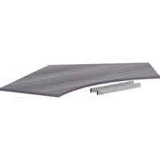 Lorell Relevance Series Curve Worksurface for 120 Workstations - Weathered Charcoal Laminate Rectangle Top - Contemporary Style - 47.25" Table Top Length x 34.13" Table Top Width x 1" Table Top Thickness - Assembly Required - 1 Each