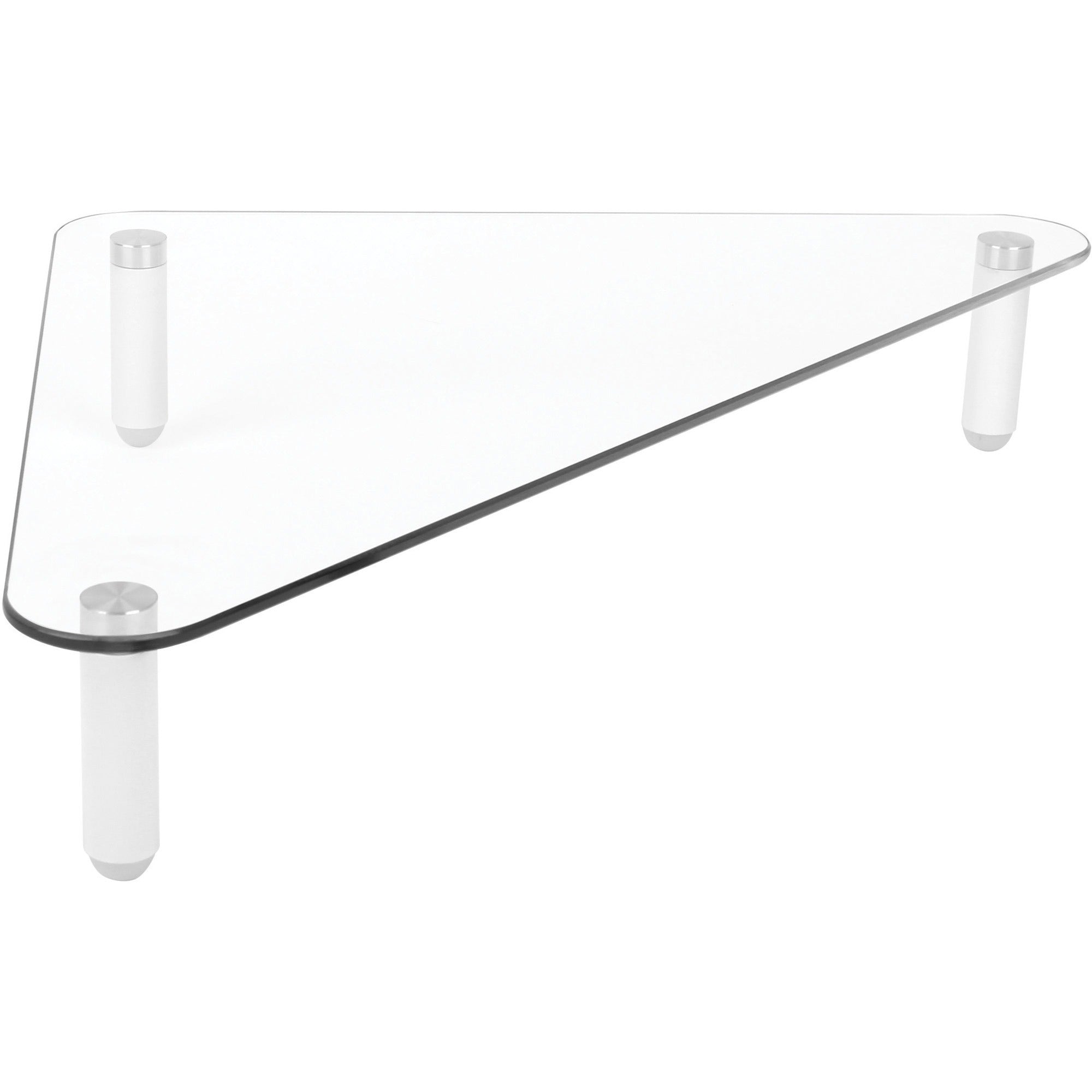 40 lb Load Capacity - 3.25" Height x 19.70" Width - Tempered Glass - Clear