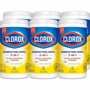 Ready-To-Use - Crisp Lemon Scent - Anti-bacterial - White - 75/Tub - 6 / Carton