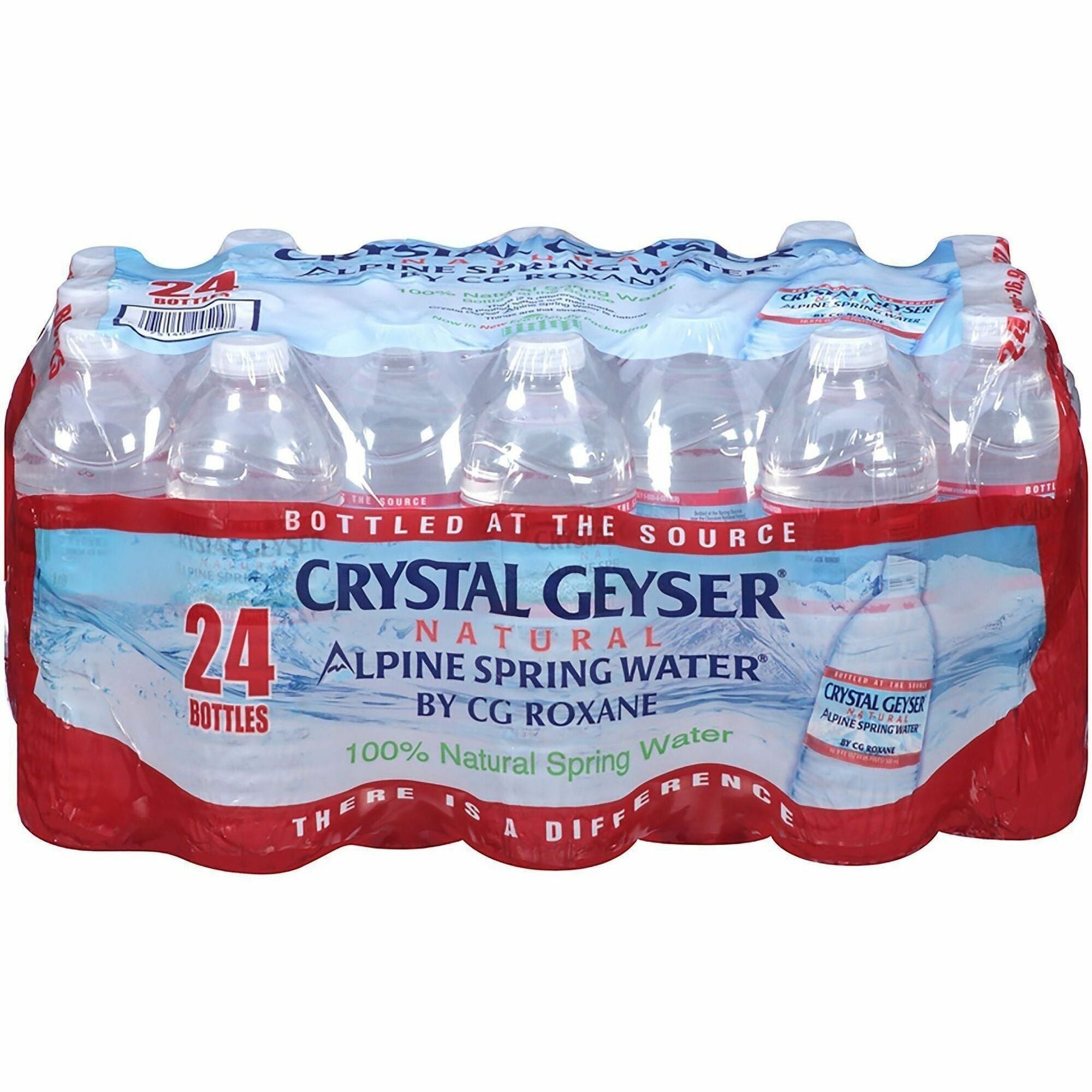 Crystal Geyser Natural Alpine Spring Water - Ready-to-Drink - 16.90 fl oz (500 mL) - 24 / Carton
