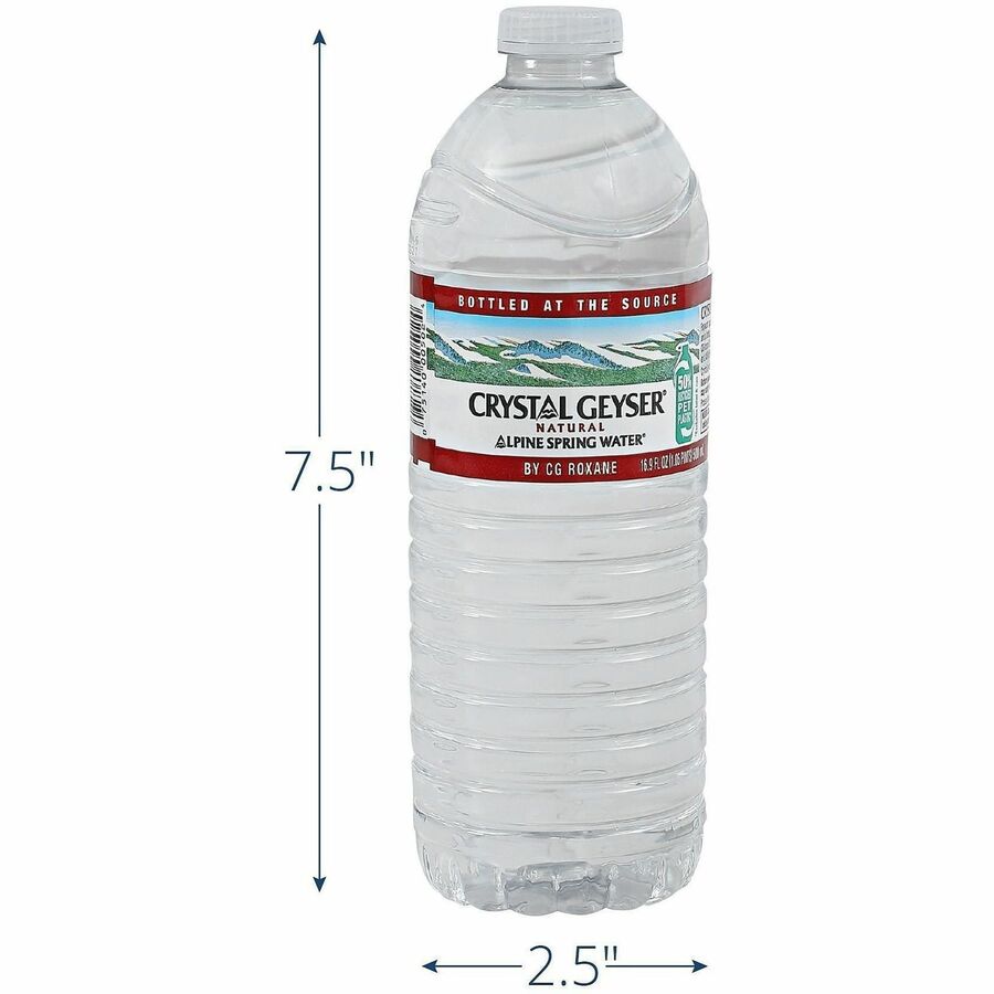 Crystal Geyser Natural Alpine Spring Water - Ready-to-Drink - 16.90 fl oz (500 mL) - 24 / Carton