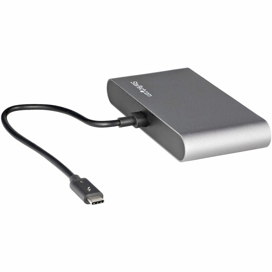 StarTech.com Thunderbolt 3 Docking Station, Dual 4K HDMI, 2 Displays, 1 x USB 3.2 Gen 1, 1 x USB 2.0, 1 x RJ-45, Gigabit Ethernet, Black/Silver, 1 Each