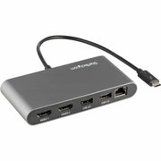 StarTech.com Thunderbolt 3 Docking Station, Dual 4K HDMI, 2 Displays, 1 x USB 3.2 Gen 1, 1 x USB 2.0, 1 x RJ-45, Gigabit Ethernet, Black/Silver, 1 Each