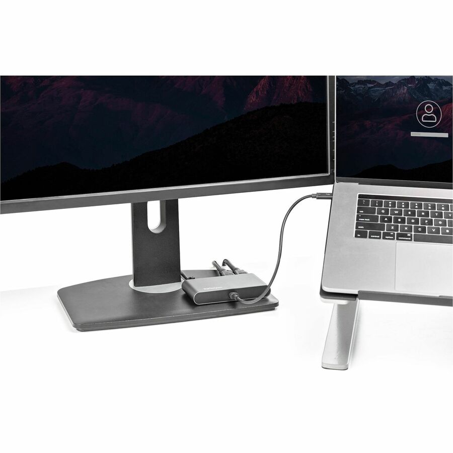 StarTech.com Thunderbolt 3 Docking Station, Dual 4K HDMI, 2 Displays, 1 x USB 3.2 Gen 1, 1 x USB 2.0, 1 x RJ-45, Gigabit Ethernet, Black/Silver, 1 Each