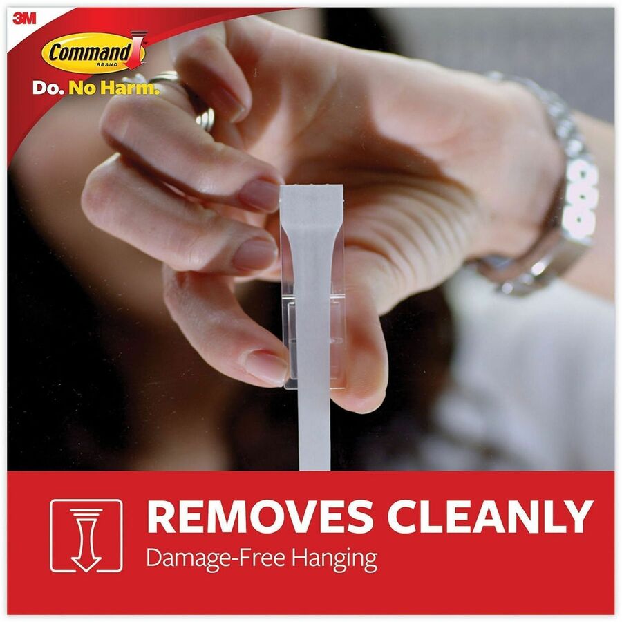 16 Large Hook - 5 lb (2.27 kg) Capacity - 4.1" Height x 0.6" Width - for Coat, Painted Surface, Smooth Surface, Tile, Glass, Metal, Wood, Jacket, Banner, Accessories, Backpack, ... - Plastic - White - 16 / Pack