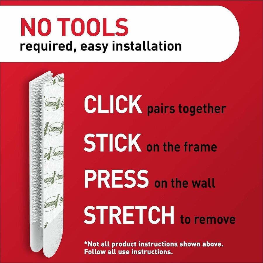 Command Mounting Strip - 5.63" Length x 5.19" Width - Rubber Resin, Paper - For Picture Hanging, Wall, Mounting - 132 - 132