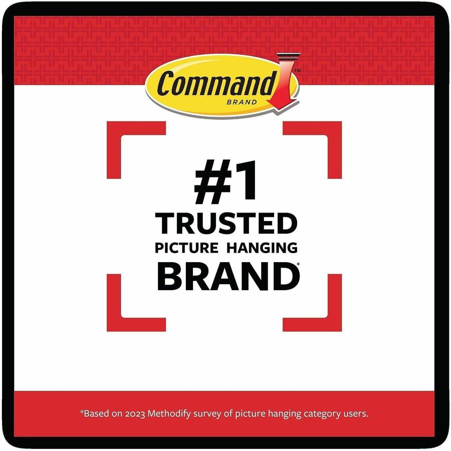Command Mounting Strip - 5.63" Length x 5.19" Width - Rubber Resin, Paper - For Picture Hanging, Wall, Mounting - 132 - 132