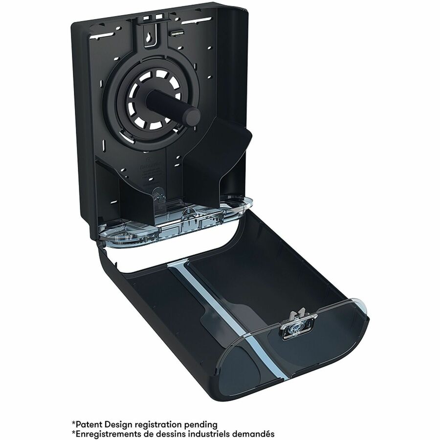 Cascades PRO Tandem Jumbo Toilet Paper Dispenser, Single Roll (C382) - Touchless, Roll Dispenser - 1 x Roll - 13.8" Height x 10.8" Width x 5.6" Depth - Dark Gray - Hygienic, Jam Resistant - 1 Each