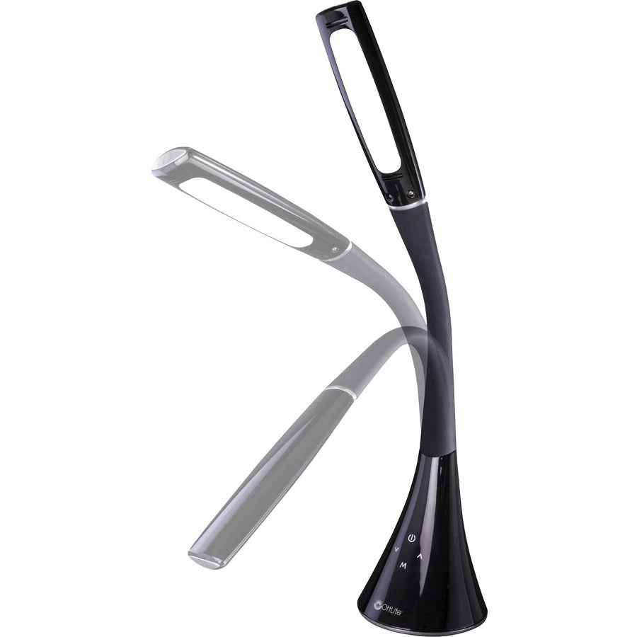 OttLite Swerve LED Desk Lamp with 3 Color Modes and USB