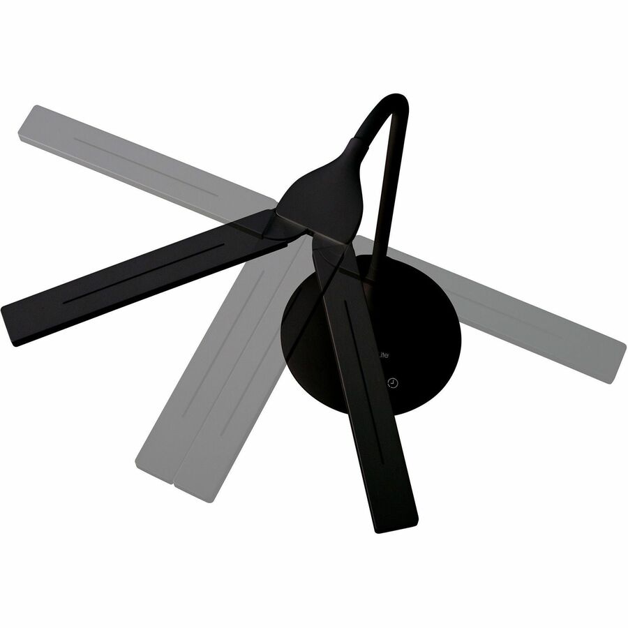 26" Height x 26" Width - LED Bulb - Black - Flexible Neck, Adjustable Height, Adjustable Brightness, Adjustable Arm, Dimmable, Adjustable Angle, Automatic Off Timer - ABS - Desk Mountable, Table Top - Black - for Desk, Table