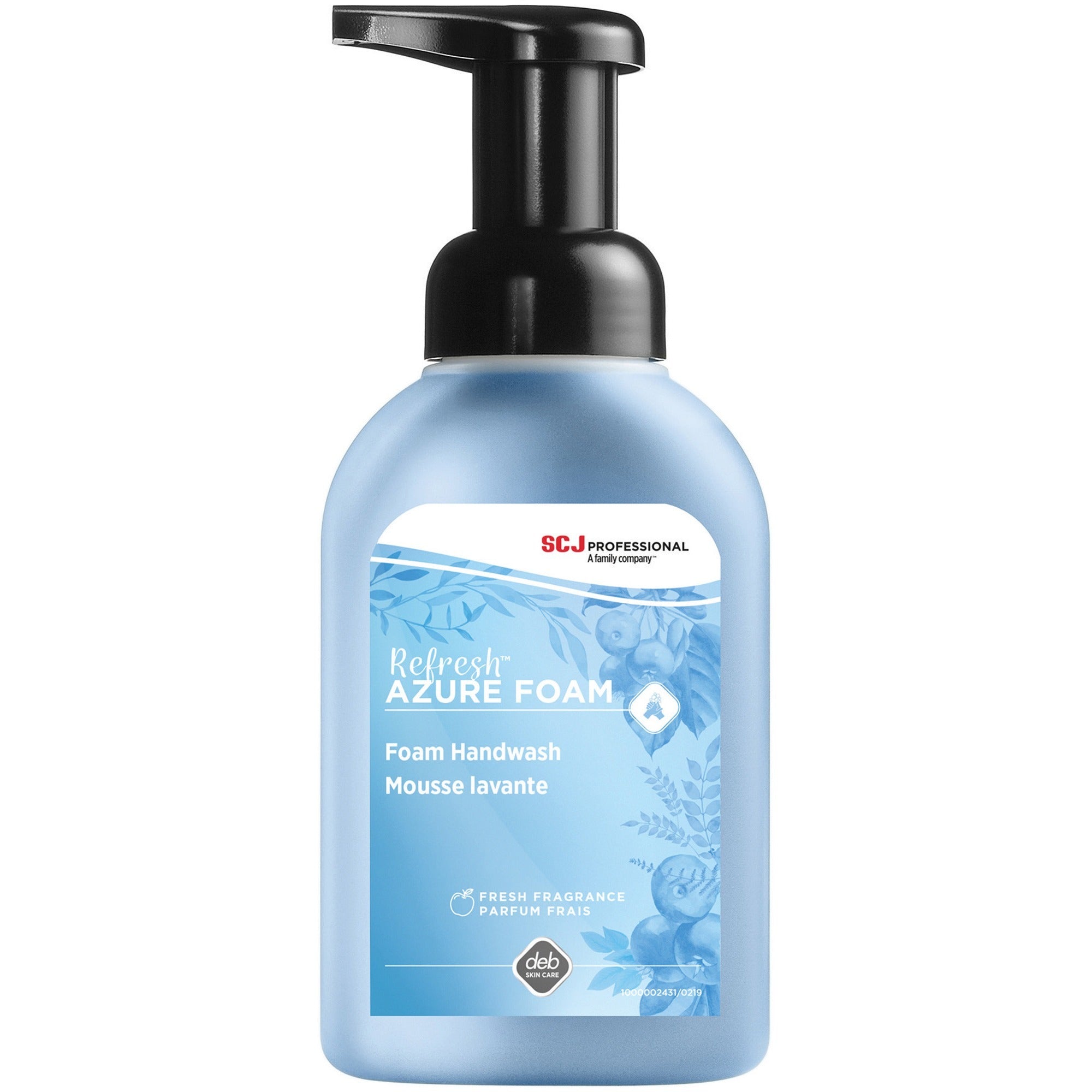 SC Johnson Fresh Apple Scent Foam Hand Soap - Fresh Apple Scent - 10 fl oz - Pump Bottle Dispenser - Dirt Remover - Hand - Moisturizing - Blue - Anti-irritant - 16 / Carton