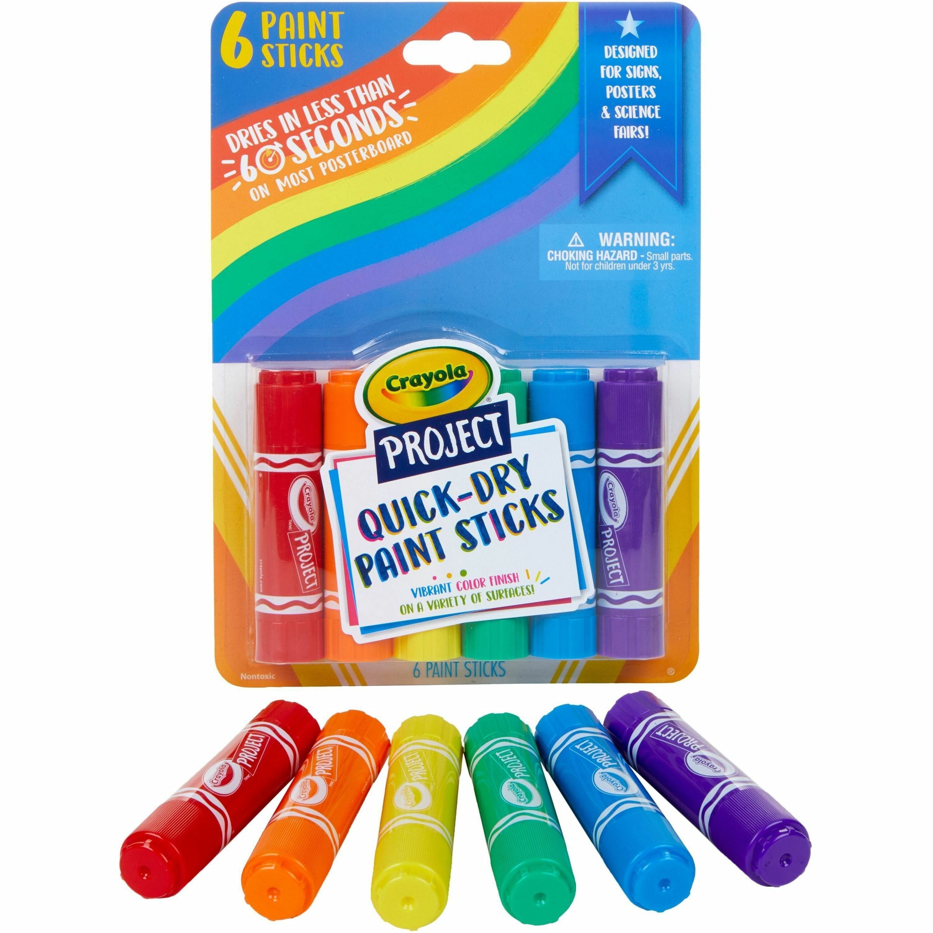 Crayola Project Quick-Dry Paint Sticks - Assorted - 1 Pack