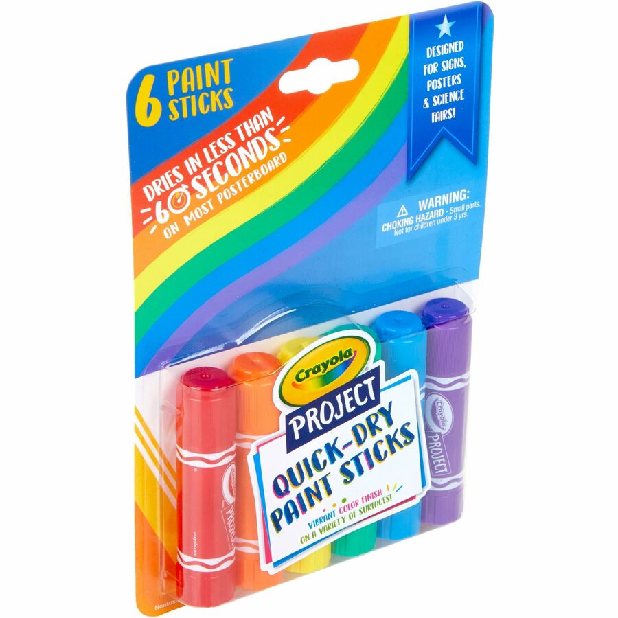 Crayola Project Quick-Dry Paint Sticks - Assorted - 1 Pack