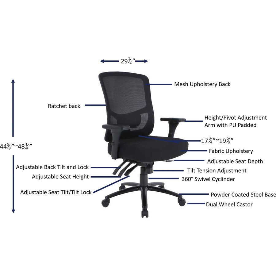 Lorell Big & Tall Mesh Back Office Chair