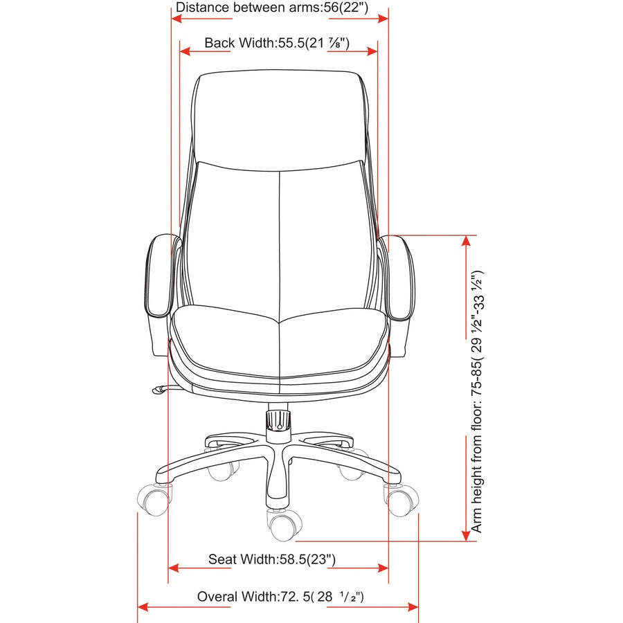 Lorell Big & Tall High-Back Chair