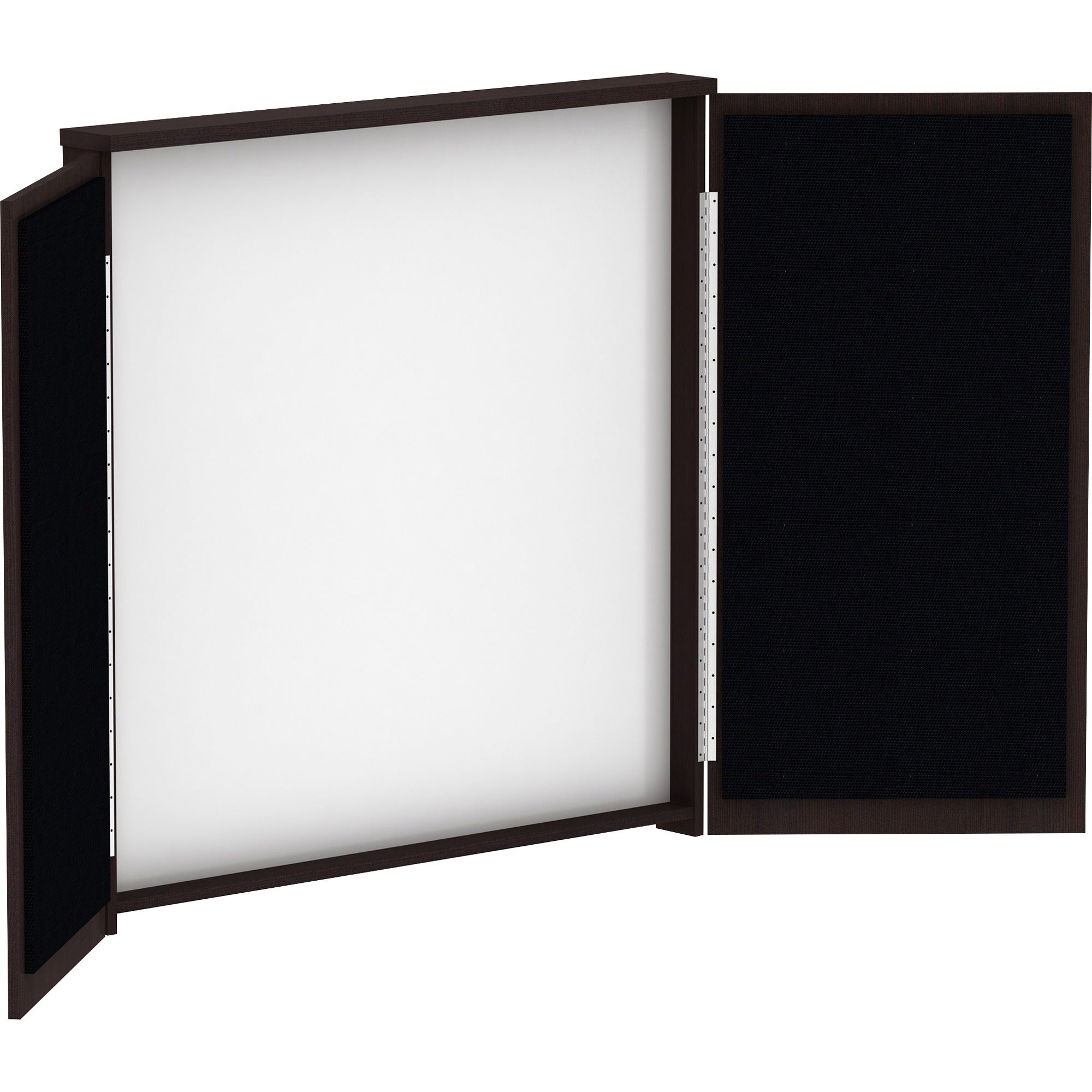 Lorell Dry-erase Whiteboard Presentation Cabinet, Hinged Door, 47.3" x 47.3" x 4.8", 1 Each