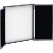Lorell Dry-erase Whiteboard Presentation Cabinet, Hinged Door, 47.3" x 47.3" x 4.8", 1 Each