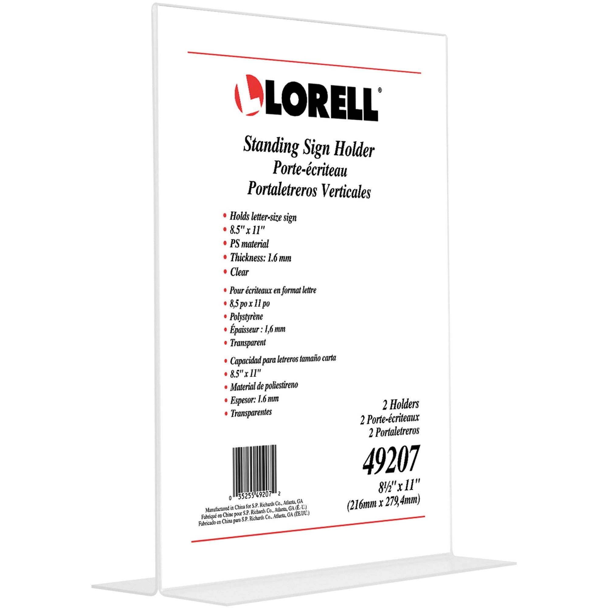 Lorell T-base Standing Sign Holders