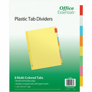 Avery&reg; Office Essentials Insertable Dividers - 8 x Divider(s) - 8 Tab(s) - 8 - 8 Tab(s)/Set - 8.5" Divider Width x 11" Divider Length - 3 Hole Punched - Buff Paper Divider - Multicolor Plastic Tab(s) - 30% Recycled - 8 / Set
