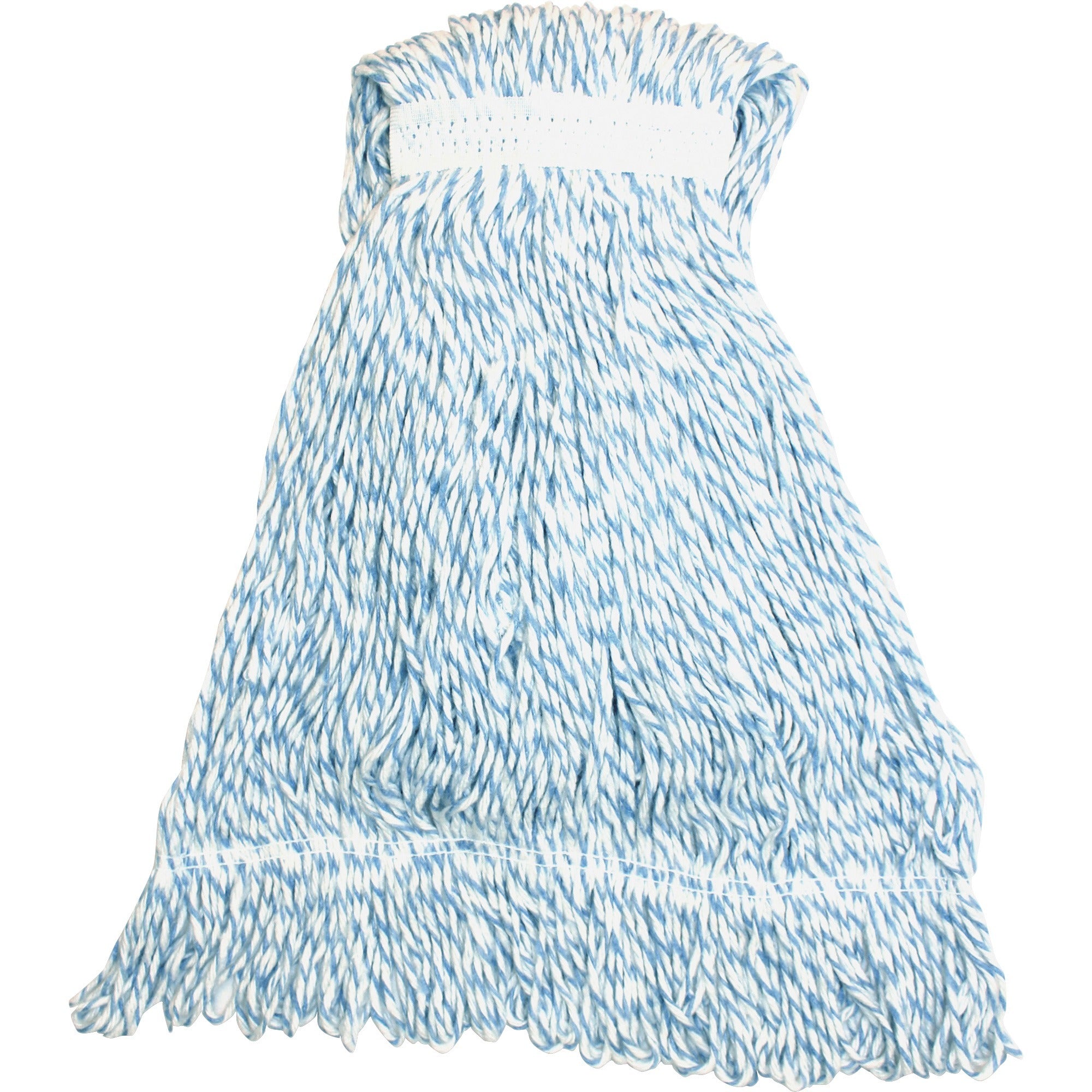 Genuine Joe Blue Stripes Hygrade Rayon Mophead - Medium - Rayon, Yarn - 1 Each
