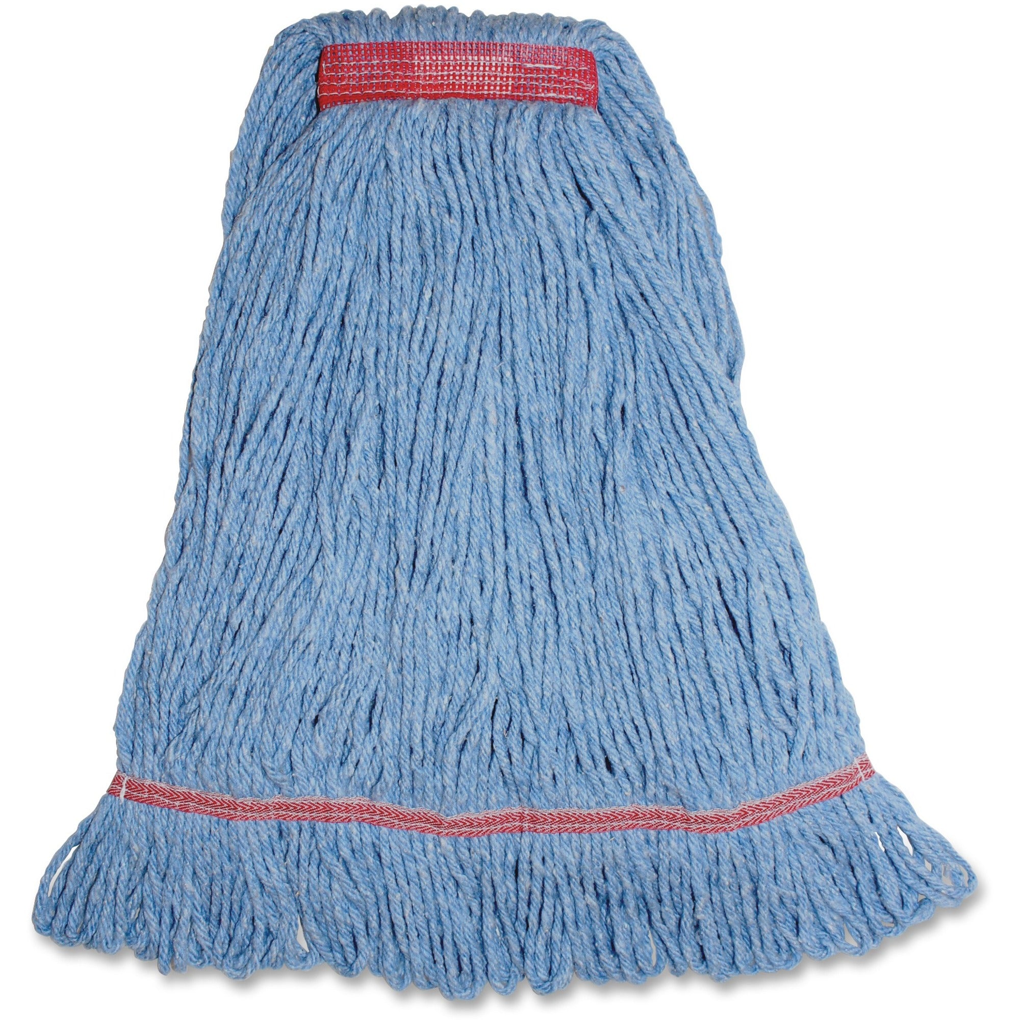 Genuine Joe Narrow Band Large Mophead - Large - Rayon, Cotton, Cotton, Fiber - 1 Each