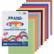 Prang Construction Paper - Art Project, Craft Project, Fun and Learning, Cutting, Pasting - 9" Width x 12" Length - Assorted - 1 Pack