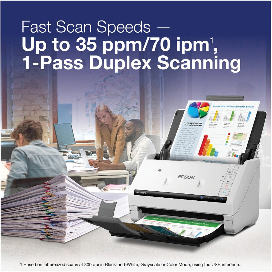 30-bit Color - 24-bit Grayscale - 35 ppm (Mono) - 35 ppm (Color) - Duplex Scanning - USB