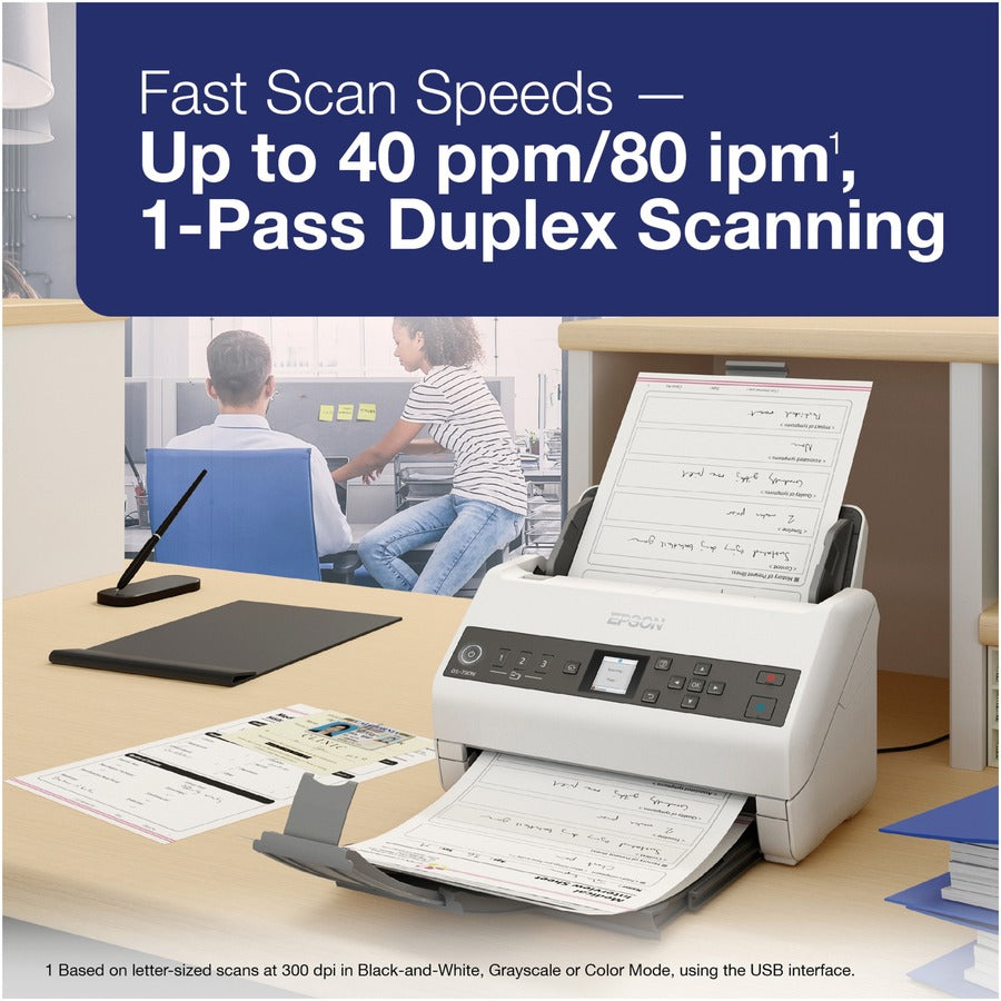 8-bit Color - 8-bit Grayscale - 40 ppm (Mono) - 40 ppm (Color) - Duplex Scanning - USB