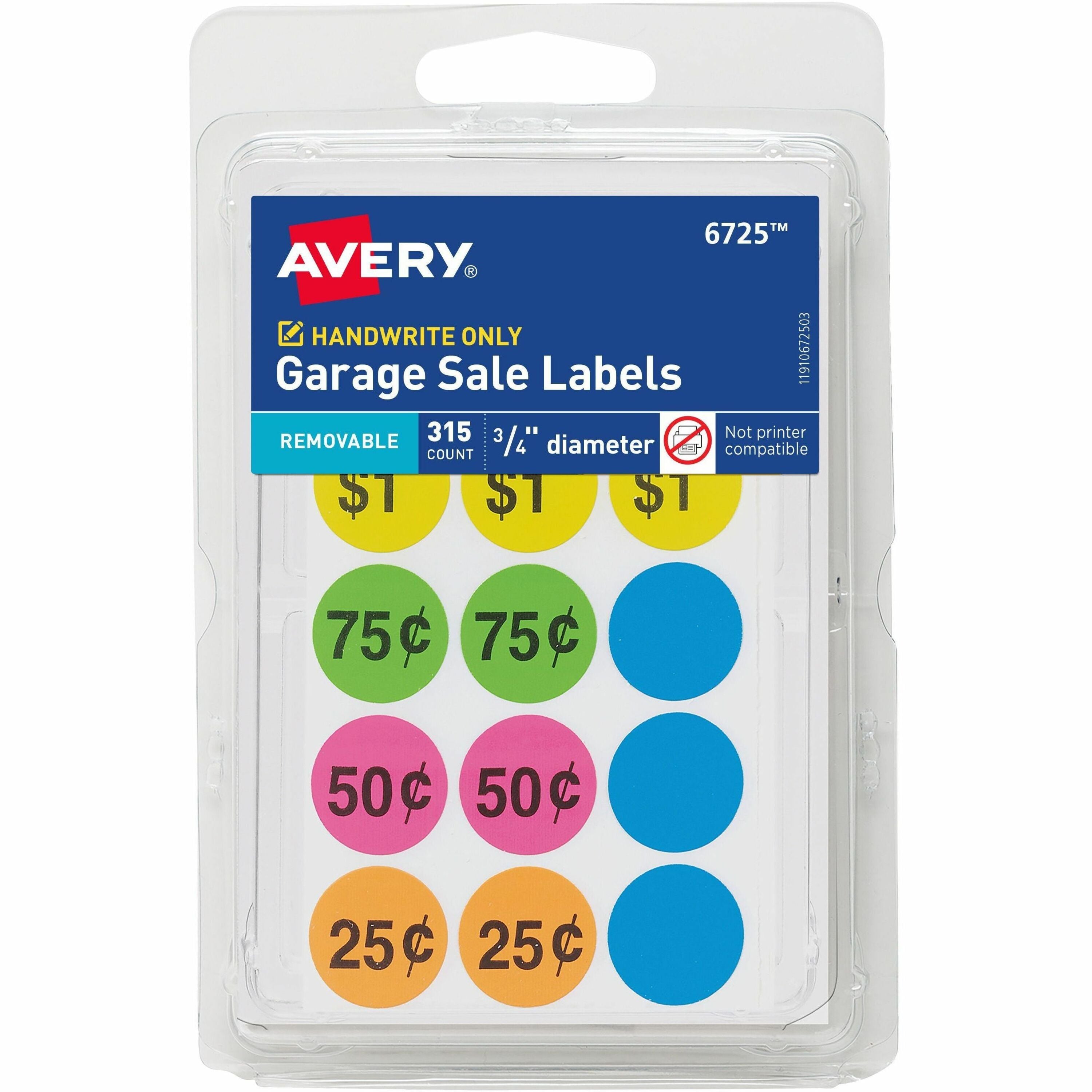 Avery&reg; Garage Sale Labels on Small Sheets