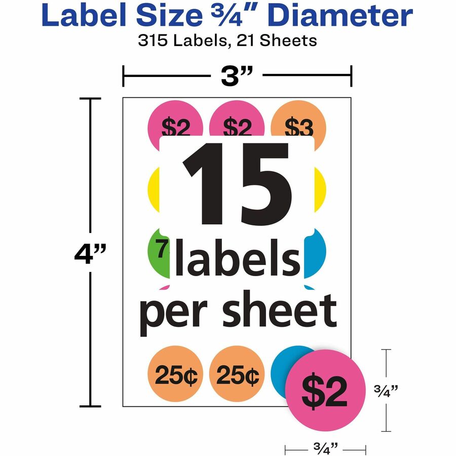 Avery&reg; Garage Sale Labels on Small Sheets