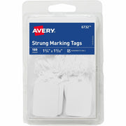 Avery&reg; Marking Tags, Strung, 1-3/4" x 1-3/32" , 100 Tags (6732)