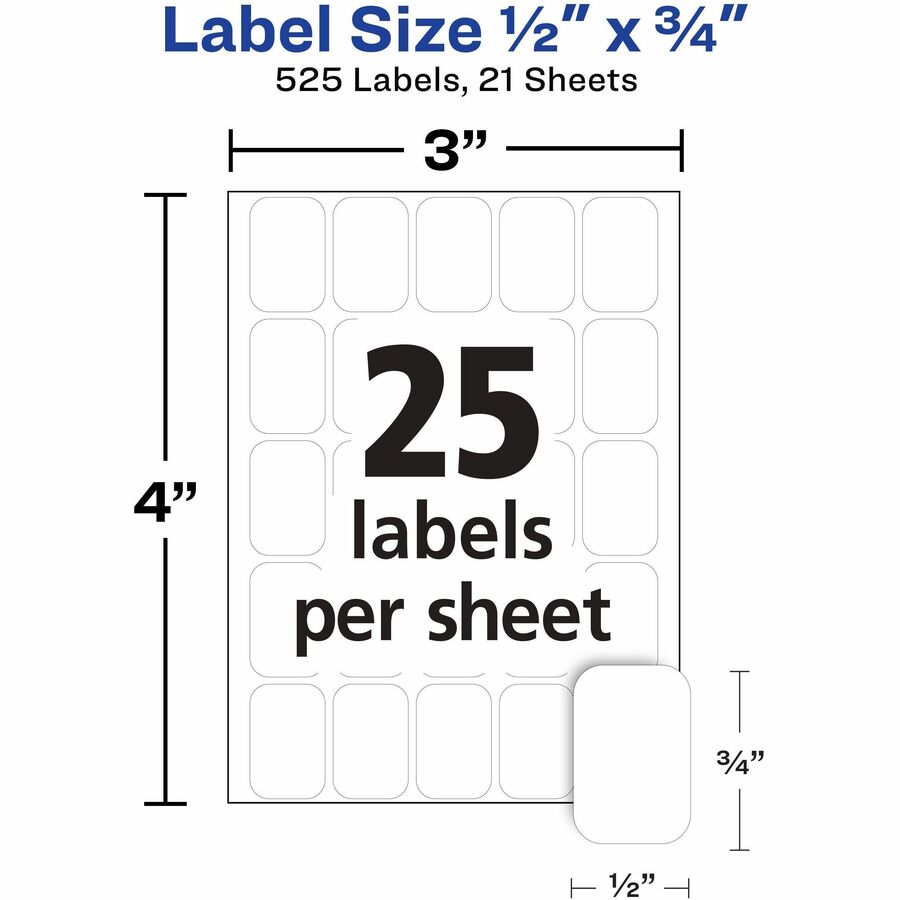 Avery&reg; White Multi-Use Labels
