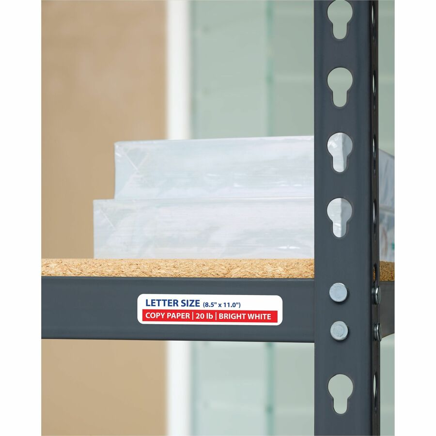 Avery Permanent Durable ID Labels with Sure Feed Technology, 5/8" x 3", Rectangle, White Film, Water Resistant, Matte Finish, 32 Labels/Sheet, 8 Sheets, 1280 Labels/Carton