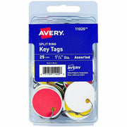 1.25" Diameter - Round - Metal Ring Fastener - Card Stock - Assorted - 36 / Carton