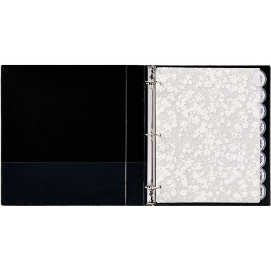 8 x Divider(s) - 8 Tab(s) - 8 - 8 Tab(s)/Set - 8.5" Divider Width x 11" Divider Length - 3 Hole Punched - Frosted White Plastic Divider - Frosted White Plastic Tab(s) - 24 / Carton