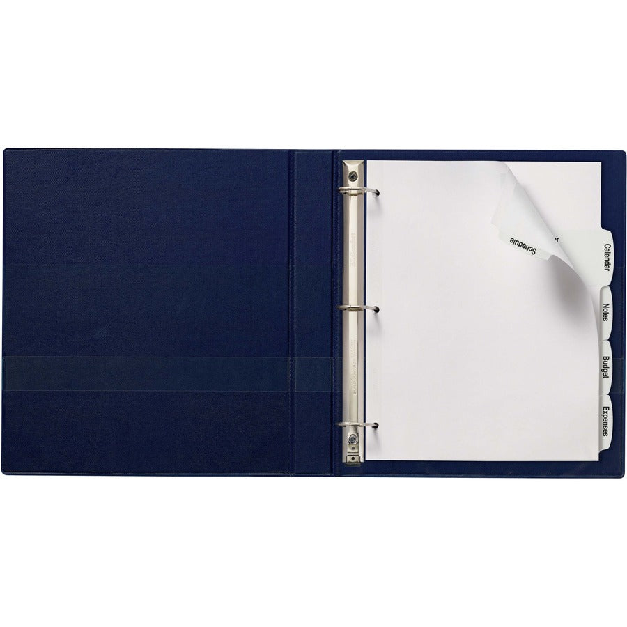 Avery&reg; Big Tab Printable White Label Dividers - 5 x Divider(s) - 5 - 5 Tab(s)/Set - 8.5" Divider Width x 11" Divider Length - 3 Hole Punched - White Paper Divider - White Paper Tab(s) - 20% Recycled - 36 / Carton