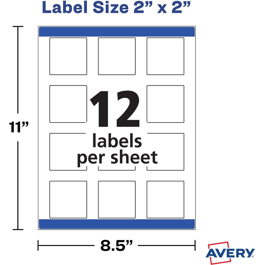 Avery&reg; Print-to-the-Edge Easy Peel Square Labels