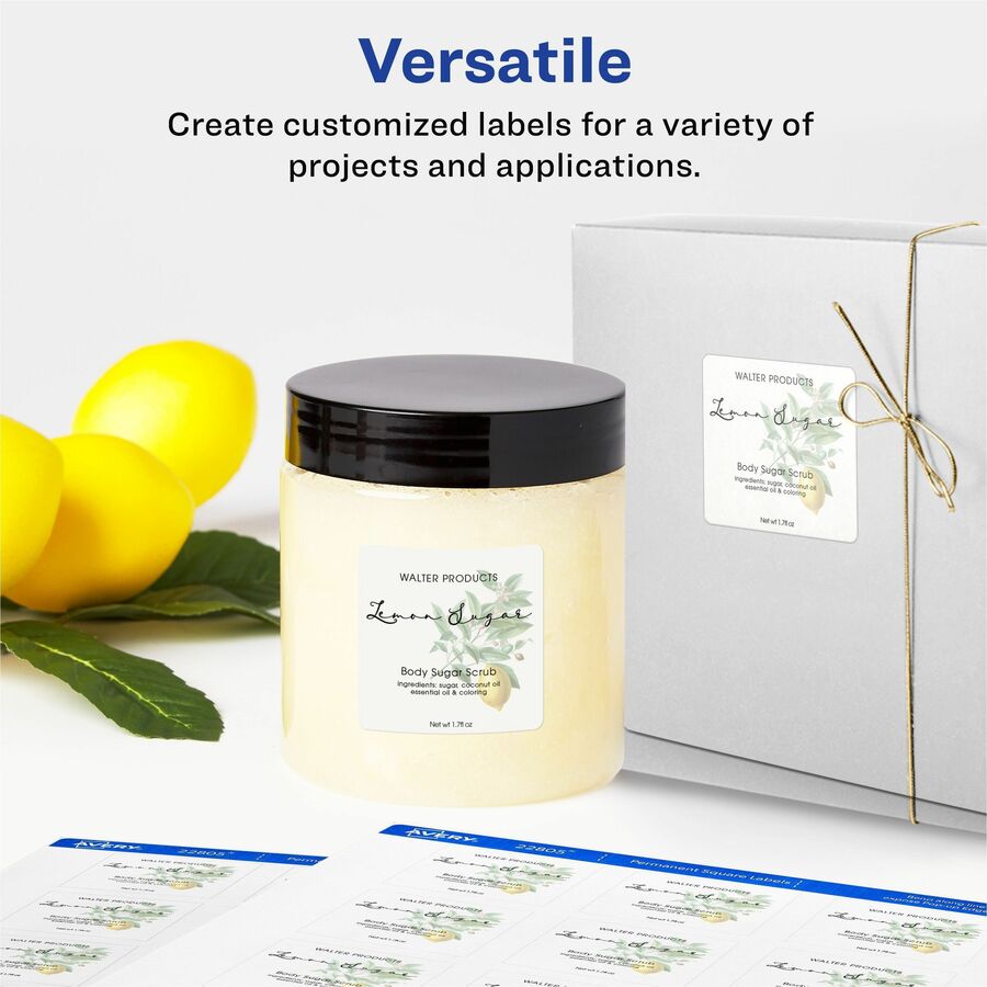 Avery&reg; Print-to-the-Edge Easy Peel Square Labels