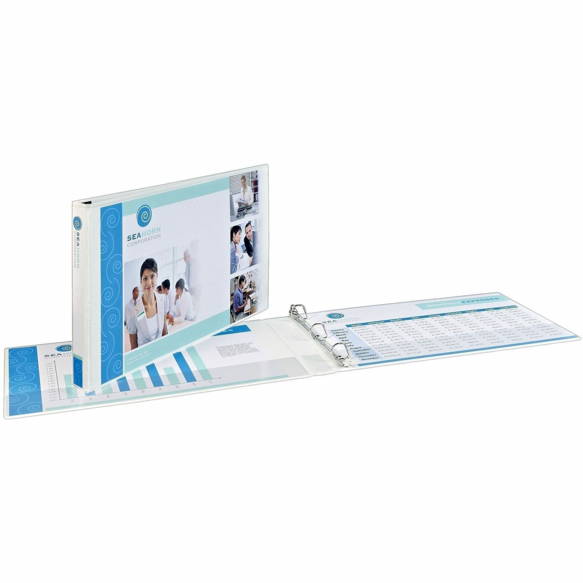 Avery Heavy-Duty View Binder, 1.5" Slant Rings, 11"x17" , White (72125)