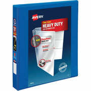 Avery DuraHinge Ring Binder, 1" Capacity, Letter Size, 250 Sheet Capacity, 4 Pockets, Slant Rings, Polypropylene, Pacific Blue, 1 Carton