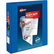 Avery DuraHinge Ring Binder, 1 1/2" Capacity, Letter Size, 8 1/2" x 11", 375 Sheet Capacity, 4 Pockets, Slant Rings, Polypropylene, Pacific Blue, 1 Carton