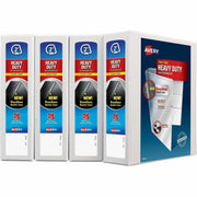 Avery Heavy-Duty View Binders, 2" One Touch Slant Rings, 4 White