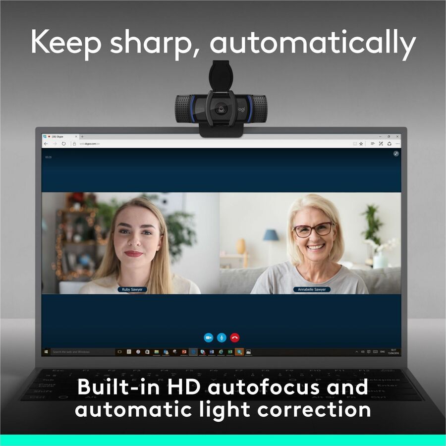 1920 x 1080 Video - Auto-focus - 78&deg; Angle - Microphone - For Notebook, Monitor