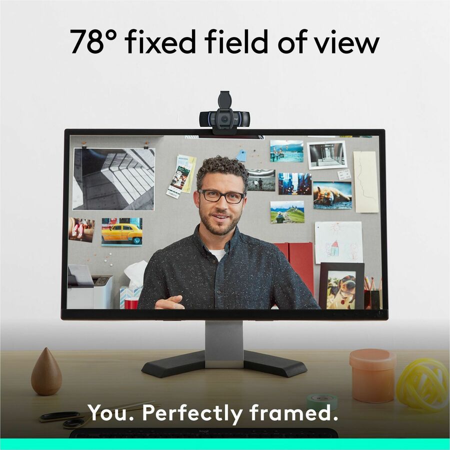 1920 x 1080 Video - Auto-focus - 78&deg; Angle - Microphone - For Notebook, Monitor