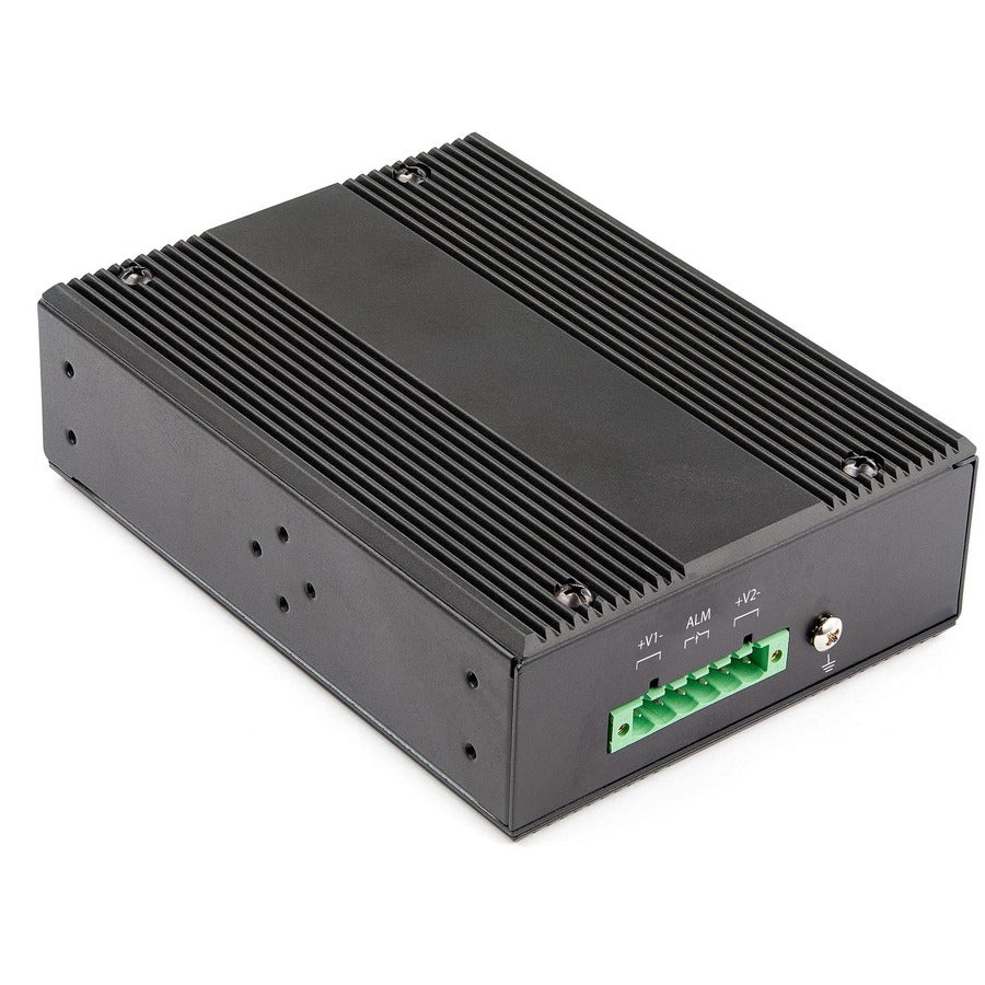 StarTech.com 5-Port Gigabit Ethernet Switch, 4 PoE+ Ports, 2 SFP Slots, 120W PoE Budget, Modular, Wall/DIN Rail Mountable, 1 Each